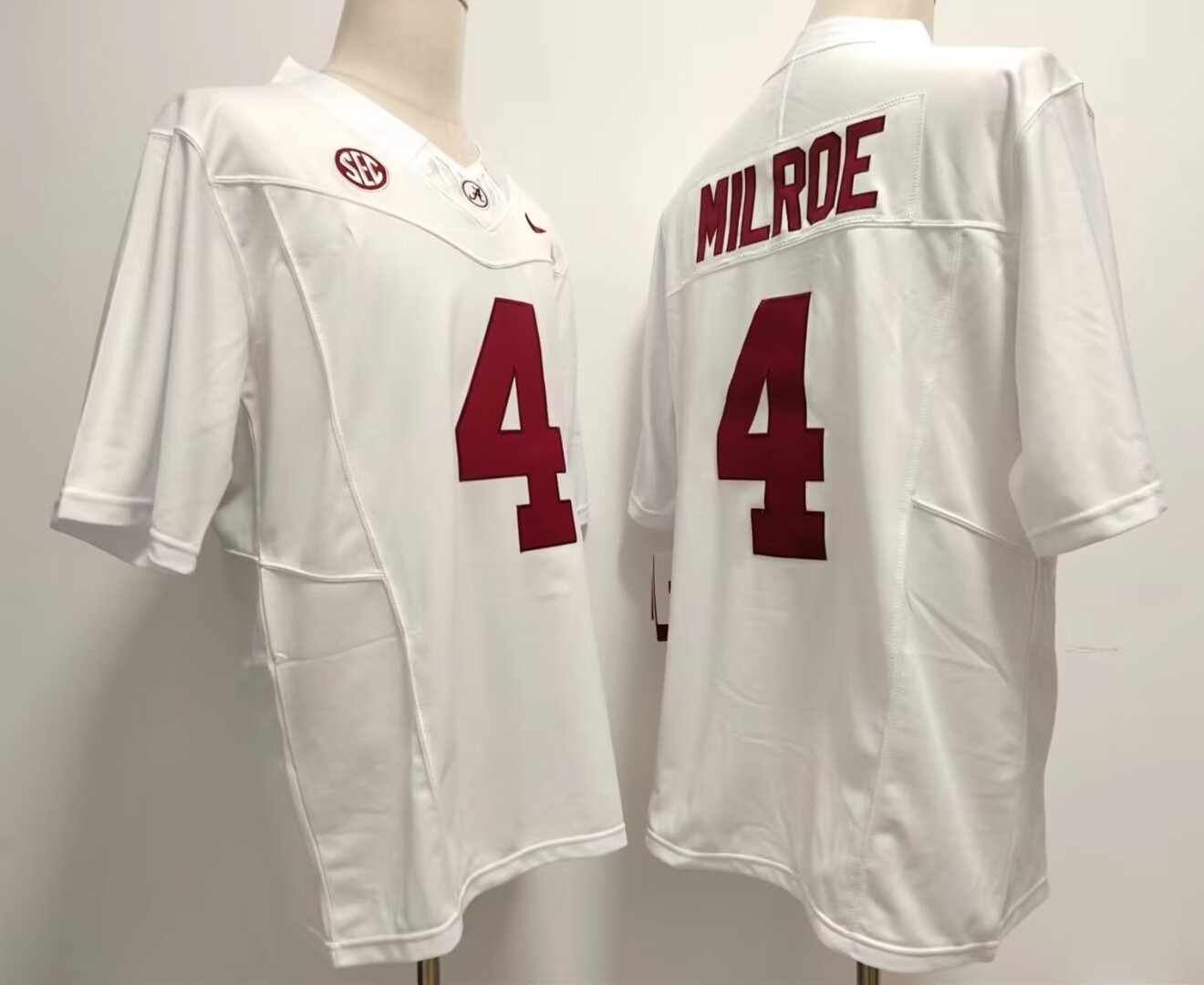 2024 NCAA Men Alabama #4 Jalen Milroe white nike jerseys->ncaa teams->NCAA Jersey
